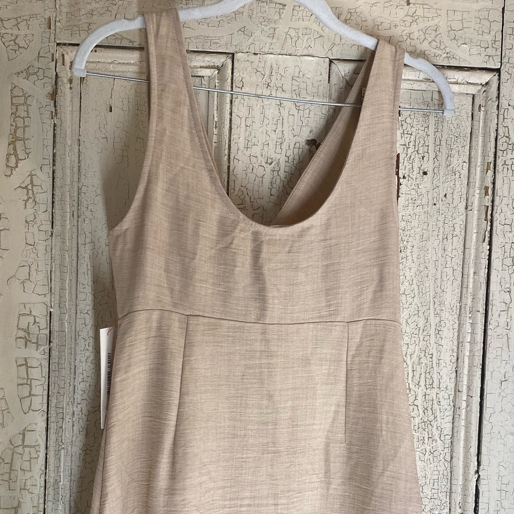 Blue Blush tie front button front midi dress BD9146 - Picture 8 of 12